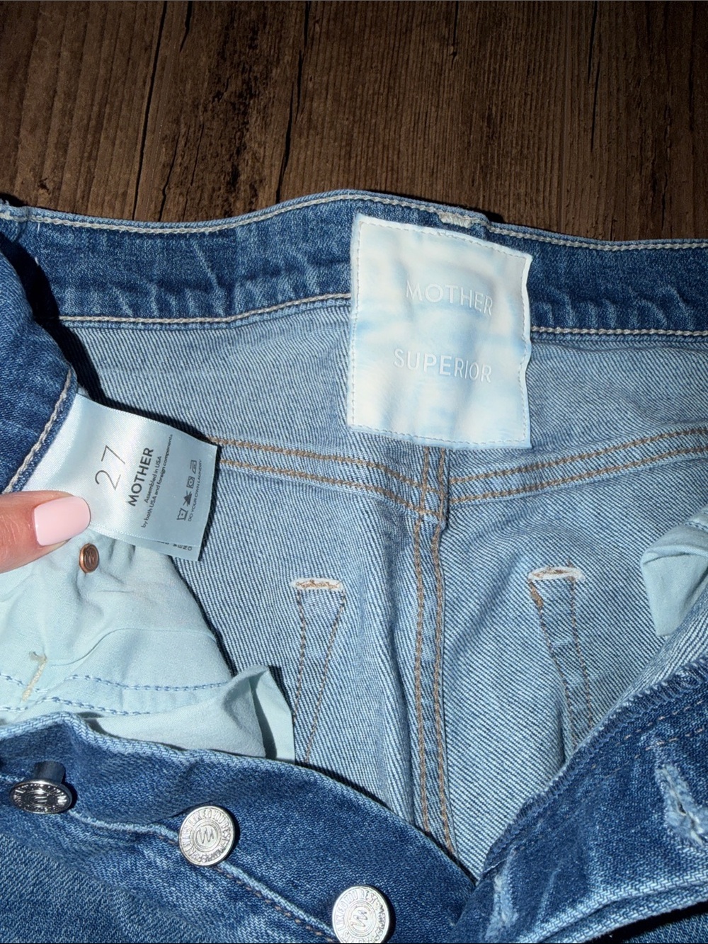 MOTHER Tomcat Jeans in Light Blue Wash - Picture 3 of 4